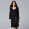 Women's Simply Vera Vera Wang Basic Luxury Wrap Robe -Simply Vera Vera Wang Shop 1024604 Black