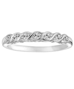 Simply Vera Vera Wang 14k Gold 1/7 ct. T.W. Diamond Twist Wedding Ring -Simply Vera Vera Wang Shop 1557717 White