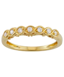 Simply Vera Vera Wang 14k Gold 1/7 ct. T.W. Diamond Twist Wedding Ring