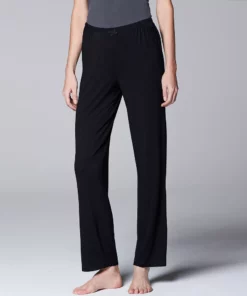 Simply Vera Vera Wang Shop 56 Women's Simply Vera Vera Wang Basic Solid Luxury Pajama Pants