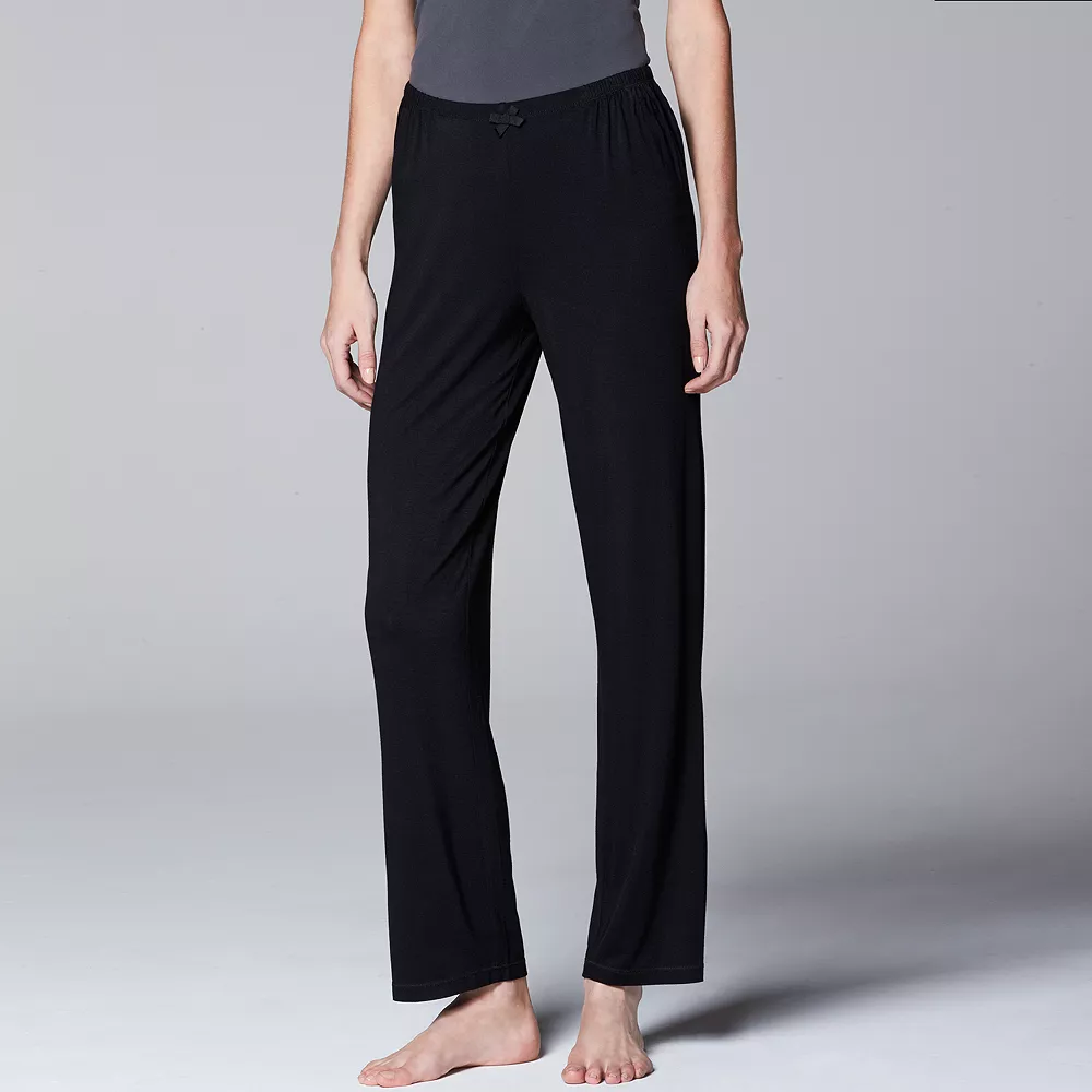 Women's Simply Vera Vera Wang Basic Solid Luxury Pajama Pants 3 Women's Simply Vera Vera Wang Basic Solid Luxury Pajama Pants