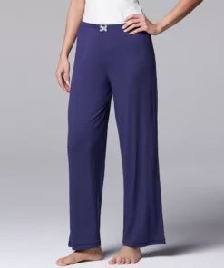 Women's Simply Vera Vera Wang Basic Solid Luxury Pajama Pants 8 Women's Simply Vera Vera Wang Basic Solid Luxury Pajama Pants -Simply Vera Vera Wang Shop 1904407 Navy