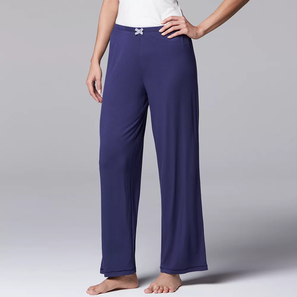 Women's Simply Vera Vera Wang Basic Solid Luxury Pajama Pants 5 Women's Simply Vera Vera Wang Basic Solid Luxury Pajama Pants - Image 3