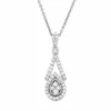 Simply Vera Vera Wang 3/8 Carat T.W. Diamond Sterling Silver Halo Teardrop Pendant Necklace -Simply Vera Vera Wang Shop 2094512
