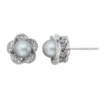 Simply Vera Vera Wang Dyed Freshwater Cultured Pearl & Diamond Accent Sterling Silver Flower Stud Earrings -Simply Vera Vera Wang Shop 2272026