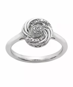 Simply Vera Vera Wang Diamond Accent Sterling Silver Swirl Ring