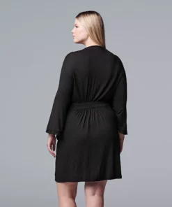Plus Size Simply Vera Vera Wang Basic Luxury Wrap Robe -Simply Vera Vera Wang Shop 2354055 ALT