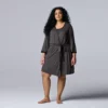 Plus Size Simply Vera Vera Wang Basic Luxury Wrap Robe