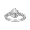 Simply Vera Vera Wang 14k White Gold 9/10 Carat T.W. Diamond Halo Engagement Ring Set