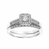 Simply Vera Vera Wang 14k White Gold 1/3 Carat T.W. Certified Diamond Square Halo Engagement Ring Set -Simply Vera Vera Wang Shop 2550368