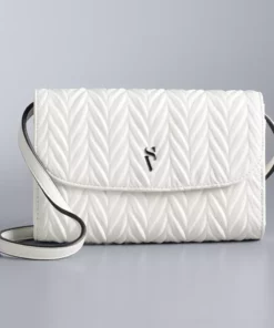 Simply Vera Vera Wang Signature Envelope Crossbody Bag -Simply Vera Vera Wang Shop 2602764 Ruched Brilliant White