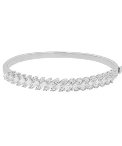 Simply Vera Vera Wang Sterling Silver Lab-Created White Sapphire Bangle Bracelet