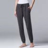 Women's Simply Vera Vera Wang Basic Luxury Banded Bottom Pajama Pants -Simply Vera Vera Wang Shop 2811241 Heather Gray