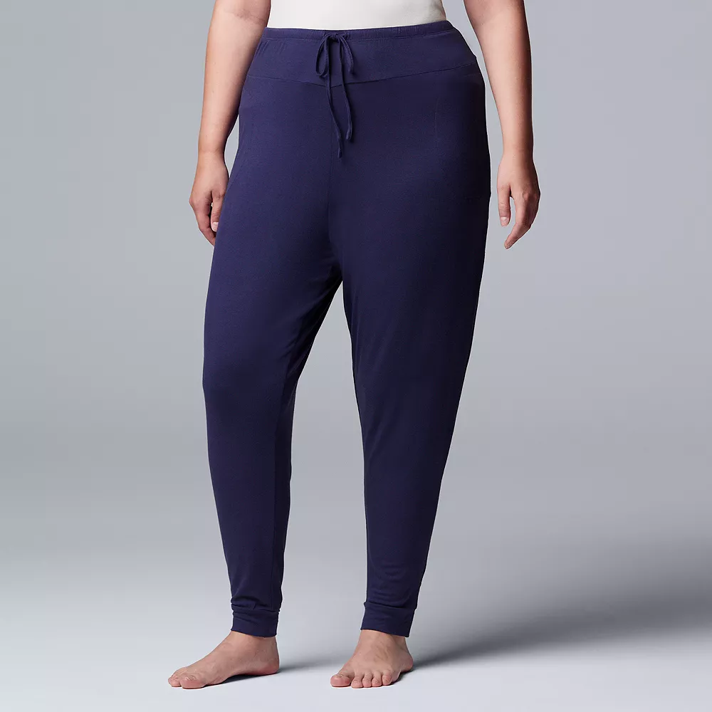 Plus Size Simply Vera Vera Wang Basic Luxury Banded Bottom Pajama Pants 4 Plus Size Simply Vera Vera Wang Basic Luxury Banded Bottom Pajama Pants - Image 2