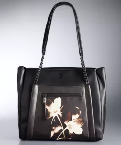 Simply Vera Vera Wang Rockbridge Tote Bag -Simply Vera Vera Wang Shop 2853962 Black Tan Floral Print