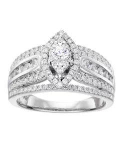 Simply Vera Vera Wang 14k White Gold 1 Carat T.W. Diamond Marquise Engagement Ring