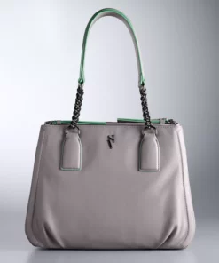 Simply Vera Vera Wang Bedford Satchel Bag -Simply Vera Vera Wang Shop 2983612 Alloy Irish Green Trim