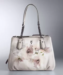 Simply Vera Vera Wang Bedford Satchel Bag -Simply Vera Vera Wang Shop 2983612 Dark Taupe Floral