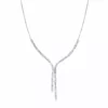 Simply Vera Vera Wang Sterling Silver Lab-Created White Sapphire Baguette Necklace