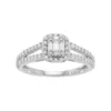 Simply Vera Vera Wang 14k White Gold 1/2 Carat T.W. Diamond Cluster Halo Engagement Ring -Simply Vera Vera Wang Shop 3053202