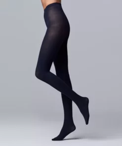 Simply Vera Vera Wang Opaque 90D Control Top Tights -Simply Vera Vera Wang Shop 3087572 Navy