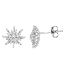 Simply Vera Vera Wang Sterling Silver 1/3 Carat T.W. Diamond Snowflake Stud Earrings