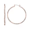 Simply Vera Vera Wang Rose Gold Tone Simulated Crystal Hoop Earrings