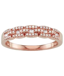 Simply Vera Vera Wang 14kt Gold 1/4 Carat Diamond Band -Simply Vera Vera Wang Shop 3521765 Rose