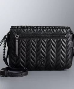 Simply Vera Vera Wang Sintra Crossbody Bag -Simply Vera Vera Wang Shop 3643429 Black Ruched
