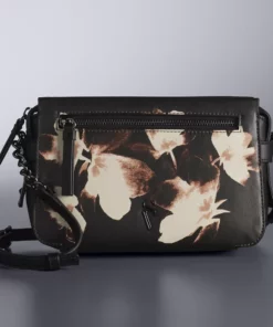 Simply Vera Vera Wang Sintra Crossbody Bag -Simply Vera Vera Wang Shop 3643429 Black Tan Floral Print