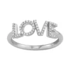 Simply Vera Vera Wang Sterling Silver 1/8 Carat T.W. "Love" Ring -Simply Vera Vera Wang Shop 3657157