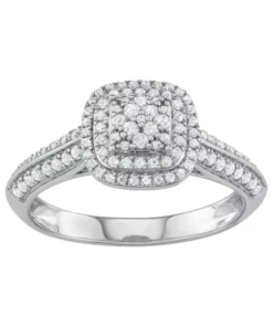 Simply Vera Vera Wang 14k White Gold 1/2 Carat T.W. Diamond Tiered Engagement Ring