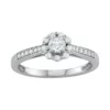 Simply Vera Vera Wang 14k White Gold 1/2 Carat T.W. Diamond Flower Engagement Ring