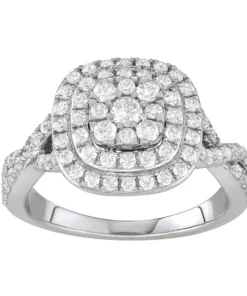 Simply Vera Vera Wang 14k White Gold 1 Carat T.W. Diamond Tiered Engagement Ring