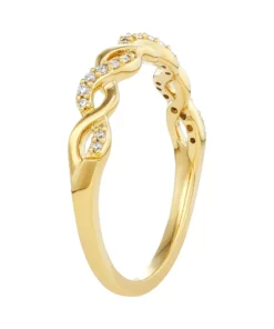 Simply Vera Vera Wang 14k Gold 1/10 Carat T.W. Diamond Twist Ring -Simply Vera Vera Wang Shop 3744574 ALT