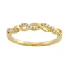 Simply Vera Vera Wang 14k Gold 1/10 Carat T.W. Diamond Twist Ring