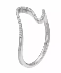 Simply Vera Vera Wang Sterling Silver 1/10 Carat T.W. Diamond Swirl Ring -Simply Vera Vera Wang Shop 3879995 ALT