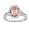 Simply Vera Vera Wang 14k White Gold 1/3 Carat T.W. Diamond & Morganite Oval Engagement Ring -Simply Vera Vera Wang Shop 3889800