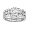 Simply Vera Vera Wang 14k White Gold 1 Carat T.W. Diamond Scalloped Engagement Ring Set