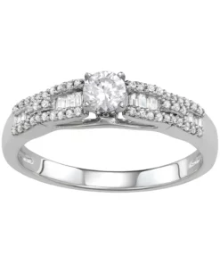 Simply Vera Vera Wang 14k White Gold 1/2 Carat T.W. Diamond Engagement Ring