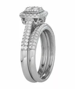 Simply Vera Vera Wang 14k White Gold 3/4 Carat T.W. Diamond Cushion Halo Engagement Ring Set -Simply Vera Vera Wang Shop 3960654 ALT