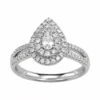 Simply Vera Vera Wang 14KT White Gold 3/4 Carat T.W. Pear Center Diamond Engagement Ring
