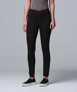 Simply Vera Vera Wang Mid Rise All-Day Denim Legging -Simply Vera Vera Wang Shop 3962344 Black