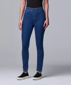 Simply Vera Vera Wang Mid Rise All-Day Denim Legging -Simply Vera Vera Wang Shop 3962344 Medium Wash