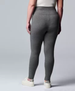 Plus Size Simply Vera Vera Wang Live-In High Rise Legging -Simply Vera Vera Wang Shop 3979523 ALT