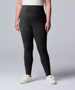 Plus Size Simply Vera Vera Wang Live-In High Rise Legging -Simply Vera Vera Wang Shop 3979523 Black