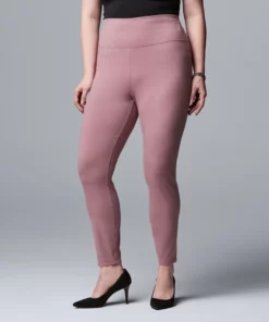 Plus Size Simply Vera Vera Wang Live-In High Rise Legging -Simply Vera Vera Wang Shop 3979523 Wistful Mauve