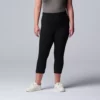 Simply Vera Vera Wang Live-In Mid Rise Capri Legging -Simply Vera Vera Wang Shop 3979653 Black