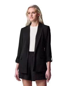 Women's Simply Vera Vera Wang Roll-Tab Relaxed Blazer -Simply Vera Vera Wang Shop 4243347 ALT2