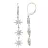 Simply Vera Vera Wang Sterling Silver 1/4 Carat T.W. Diamond 3-Star Leverback Earrings -Simply Vera Vera Wang Shop 4291527